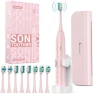 Thumbnail Sonic Electric Toothbrush for Adults with 8 Brush Heads and Travel Case — Electric Toothbrush, Rtauys