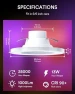 Thumbnail Smart Recessed Lighting 6 Inch with Night Light — Smart Light Bulb, GraceGlide
