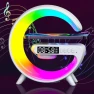 Thumbnail Wireless Speaker Charger Light with LED Bedside Lamp, Alarm Clock, Mood Night Light, and Sound Machine — Desk Lamp, FuyoSegen