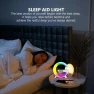 Thumbnail Wireless Speaker Charger Light with LED Bedside Lamp, Alarm Clock, Mood Night Light, and Sound Machine — Desk Lamp, FuyoSegen