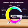 Thumbnail Wireless Speaker Charger Light with LED Bedside Lamp, Alarm Clock, Mood Night Light, and Sound Machine — Desk Lamp, FuyoSegen