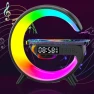 Thumbnail Wireless Speaker Charger Light with LED Bedside Lamp, Alarm Clock, Mood Night Light, and Sound Machine — Desk Lamp, FuyoSegen