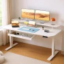 Thumbnail Electric Standing Desk with Drawers and Monitor Stand — Standing Desk, COMHOMA