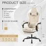 Thumbnail Ergonomic Gaming Chair with Footrest, Massage Lumbar Cushion, and Adjustable Recliner — Smart Chairs, SUKIDA