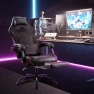 Thumbnail Gaming Chair with Footrest and Massage Lumbar Support — Smart Chairs, NIONIK