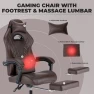 Thumbnail Gaming Chair with Footrest and Massage Lumbar Support — Smart Chairs, NIONIK