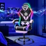 Thumbnail Gaming Chair with Massage, Bluetooth Speakers, and LED Lights — Smart Chairs, HOFFREE
