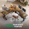 Thumbnail L-Shaped Adjustable Height Desk with Charging Station — Standing Desk, SIAGO