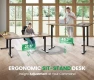 Thumbnail L-Shaped Adjustable Height Desk with Charging Station — Standing Desk, SIAGO