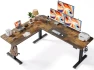 Thumbnail L-Shaped Adjustable Height Desk with Charging Station — Standing Desk, SIAGO