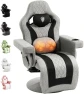 Thumbnail Racing Style Gaming Recliner Chair with Massage Lumbar Support, Footrest, Cup Holder, Side Pouch, High Back Ergonomic... — Smart Chairs, Dowinx