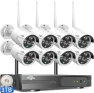 Thumbnail Wireless Pro WiFi Security Camera System, 16CH 4K NVR Kit, Corded Powered 8Pcs 5MP CCTV Home Security Camera System for... — Security Camera, Hiseeu
