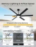 Thumbnail 65 Inch Ultra-thin Smart Ceiling Fan with WiFi Alexa APP Remote Control, Whole Aluminum DC Motor and Blades, 6 Speed,... — Smart Fan, ECOiTEL