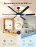 Thumbnail 65 Inch Ultra-thin Smart Ceiling Fan with WiFi Alexa APP Remote Control, Whole Aluminum DC Motor and Blades, 6 Speed,... — Smart Fan, ECOiTEL