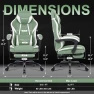 Thumbnail Gaming Chair with Footrest, Adjustable Headrest, Massage Lumbar Support, and Reclining Function — Smart Chairs, Misolant
