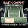 Thumbnail Gaming Chair with Footrest, Adjustable Headrest, Massage Lumbar Support, and Reclining Function — Smart Chairs, Misolant