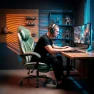 Thumbnail Gaming Chair with Footrest, Adjustable Headrest, Massage Lumbar Support, and Reclining Function — Smart Chairs, Misolant