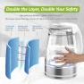 Thumbnail Glass & Stainless Steel Cordless Electric Kettle — Electric Kettle, NISVITU