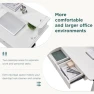 Thumbnail L Shaped Electric Standing Desk with Drawers, Keyboard Tray, Power Outlets & LED Lights — Standing Desk, RedLemon