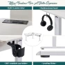 Thumbnail L Shaped Electric Standing Desk with Drawers, Keyboard Tray, Power Outlets & LED Lights — Standing Desk, RedLemon