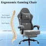 Thumbnail Massage Gaming Chair with Lumbar Support and Footrest — Smart Chairs, HOTOSYCH