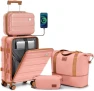 Thumbnail Carry on Luggage with Front Pocket and USB Port — Smart Luggage, imiomo