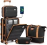 Thumbnail Carry on Luggage with Front Pocket and USB Port — Smart Luggage, imiomo