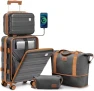 Thumbnail Carry on Luggage with Front Pocket and USB Port — Smart Luggage, imiomo