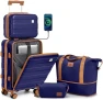 Thumbnail Carry on Luggage with Front Pocket and USB Port — Smart Luggage, imiomo