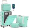 Thumbnail Carry on Luggage with Front Pocket and USB Port — Smart Luggage, imiomo
