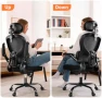 Thumbnail Ergonomic Mesh Office Chair with Lumbar Support — Smart Chairs, DYQKEA