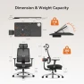 Thumbnail Ergonomic Office Chair with Footrest, Auto-Following Lumbar Support, High Back Desk Chair with 4D Armrest, 136° Tilt... — Smart Chairs, NEWTRAL