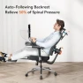 Thumbnail Ergonomic Office Chair with Footrest, Auto-Following Lumbar Support, High Back Desk Chair with 4D Armrest, 136° Tilt... — Smart Chairs, NEWTRAL