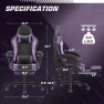 Thumbnail Gaming Chair with Footrest and Massage Lumbar Support — Smart Chairs, Shahoo