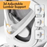 Thumbnail Ergonomic Mesh Office Chair with 3D Adjustable Lumbar Support and 3D Armrests, V-Shaped Back, Adjustable Desk Chair for... — Smart Chairs, HOLLUDLE