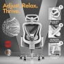 Thumbnail Ergonomic Mesh Office Chair with 3D Adjustable Lumbar Support and 3D Armrests, V-Shaped Back, Adjustable Desk Chair for... — Smart Chairs, HOLLUDLE