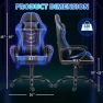 Thumbnail Gaming Chair with Massage Lumbar Support — Smart Chairs, ECOTOUGE