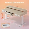 Thumbnail Electric Standing Desk with 2 Drawers & Large Keyboard Tray — Standing Desk, HUANUO