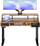 Thumbnail Electric Standing Desk with 2 Drawers & Large Keyboard Tray — Standing Desk, HUANUO