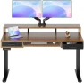 Thumbnail Electric Standing Desk with 2 Drawers & Large Keyboard Tray — Standing Desk, HUANUO