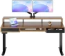 Thumbnail Electric Standing Desk with 2 Drawers & Large Keyboard Tray — Standing Desk, HUANUO