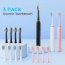 Thumbnail 3 Pack Sonic Electric Toothbrush Set — Electric Toothbrush, Dnil