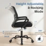 Thumbnail Home Office Desk Chair - Ergonomic Mid Back with Lumbar Support & Rocking Mode — Smart Chairs, DUMOS