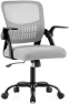Thumbnail Home Office Desk Chair - Ergonomic Mid Back with Lumbar Support & Rocking Mode — Smart Chairs, DUMOS
