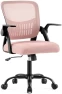Thumbnail Home Office Desk Chair - Ergonomic Mid Back with Lumbar Support & Rocking Mode — Smart Chairs, DUMOS
