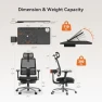 Thumbnail Ergonomic Office Chair with Adaptive Lumbar Support, Footrest, 4D Armrest, Adjustable Seat Depth & Height — Smart Chairs, NEWTRAL