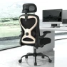 Thumbnail Ergonomic Office Chair with Mesh and Gold Accents — Smart Chairs, CASASIO