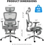 Thumbnail Mesh Ergonomic Office Chair with Footrest — Smart Chairs, hujusko