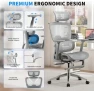 Thumbnail Mesh Ergonomic Office Chair with Footrest — Smart Chairs, hujusko