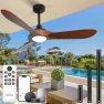 Thumbnail Outdoor Ceiling Fan with Light and Remote via WiFi Alexa — Smart Fan, Homlit